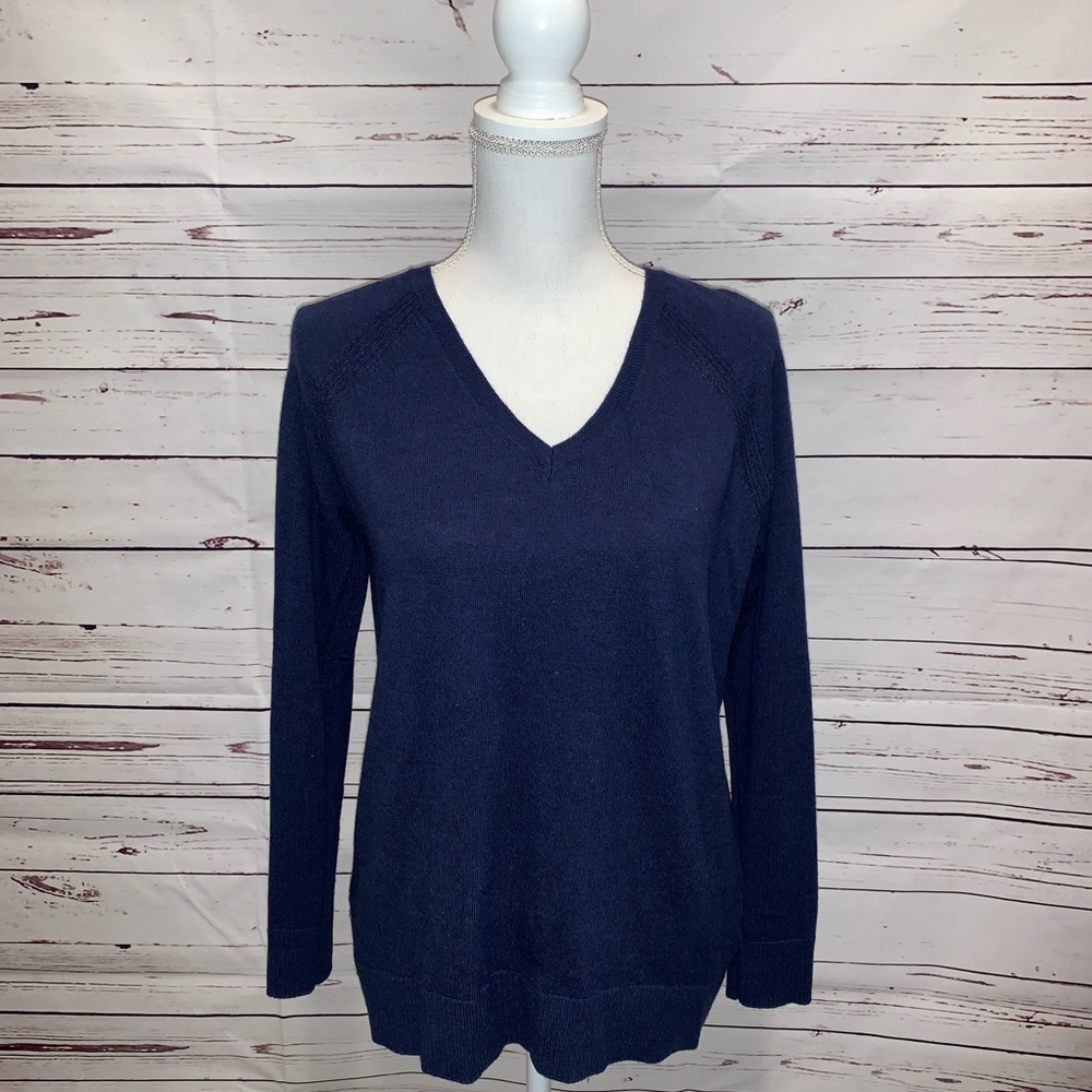 Navy Gap V-Neck Sweater
